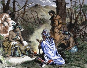 Indians Deciding The Fate Of The Prisoner