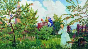 Apple Orchard — Boris Mikhailovich Kustodiev