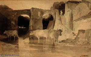 Bridge And Cows — John Sell Cotman