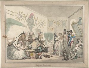 French Barracks — Thomas Rowlandson