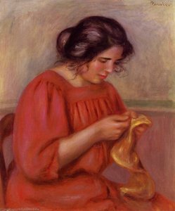 Gabrielle Mending — Pierre-auguste Renoir, Impressionism