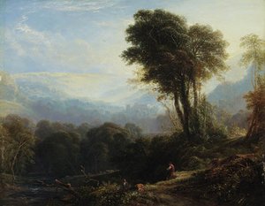 Distant View Of Rievaulx Abbey, Near Helmsley, Yorkshire — Anthony Vandyke Copley Fielding