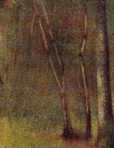 In The Woods At Pontaubert — Georges Seurat