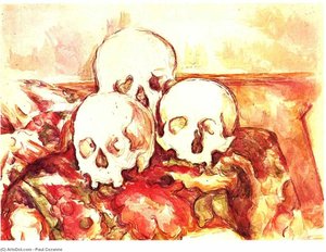 Still Life With Three Skulls — Paul Cézanne