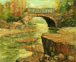 Aqueduct At Little Falls, New Jersey — Ernest Lawson, Impressionism