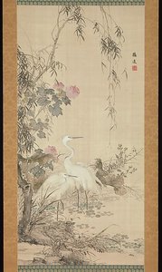 Willow And Herons — Yamamoto Baiitsu