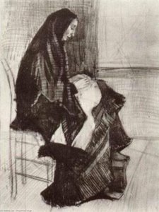 Figure Of A Woman With Unfinished Chair — Vincent Willem Van Gogh, Realism