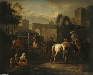Open-air Manege — Pieter Van Bloemen, Baroque Landscape