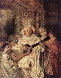 Gilles And His Family — Jean-antoine Watteau