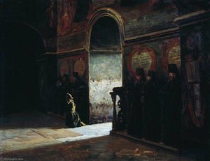In The Monastery — Nikolai Aleksandrovich Yaroshenko