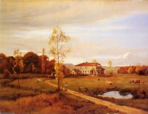 Jan Ferdinand Le Petit Moulin Pres Jonvelle Hte Saone — Jean Ferdinand Monchablon, Academic Painting