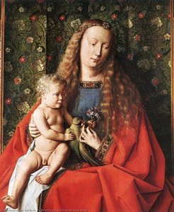 The Madonna With Canon Van Der Paele (detail - ) — Jan Van Eyck, Early Netherlandish Painting