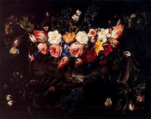 Garland of Flowers with Landscape 1