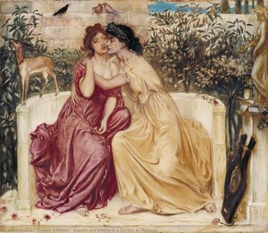 Sappho And Erinna In A Garden At Mytilene — Simeon Solomon, Pre-raphaelite