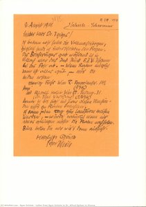 Letter From Egon Schiele To Dr. Alfred Spitzer In Vienna — Egon Schiele, Expressionist Painting