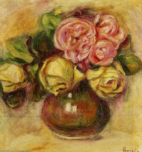 Vase Of Roses — Pierre-auguste Renoir