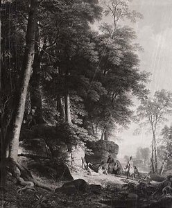 Indian Rescue, (painting) — Asher Brown Durand
