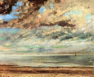 The Beach, Sunset — Gustave Courbet, Realism