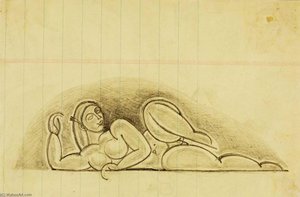 (reclining Female Nude) — Paul Manship