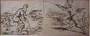 The Golfer Disturbed by a Windy Blast