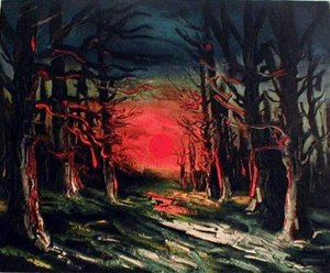 Sunset In The Forest Of Senoches — Maurice De Vlaminck
