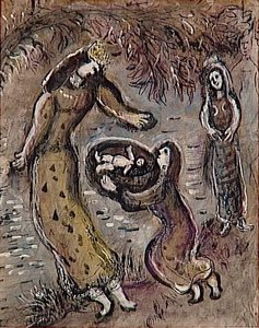 Moses Is Saved From The Water By Pharaoh's Daughter — Marc Chagall