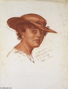 Portrait Of Mrs Hoffman In A Hat — Alexander Evgenievich Yakovlev