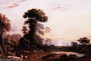 Sunset At Harlech Castle, — John Varley I (the Older)
