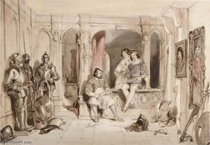 Knole House, Kent Armoury — Joseph Nash The Younger