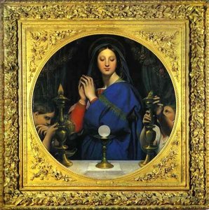 The Virgin Of The Host1 — Jean-auguste-dominique Ingres, Neo-classicism