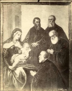 The Virgin And Child With Four Senators — Jacopo Tintoretto