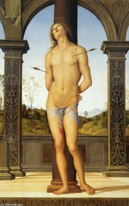 St. Sebastian Tied To A Column — Vannucci Pietro (le Perugin)