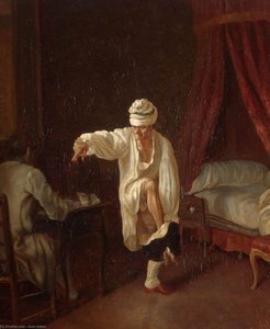 Voltaire's Morning — Jean Huber, Rococo Silhouette