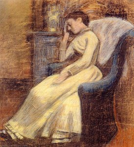 Julie Lemmen Sleeping In An Armchair — Georges Lemmen