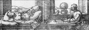 Draughtsman Drawing A Recumbent Woman — Albrecht Dürer, High Renaissance