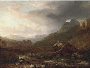 A Storm Gathering In The Highlands — Horatio Mcculloch