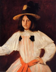 The Red Sash (also Known As Portrait Of The Artist's Daughter) — William Merritt Chase