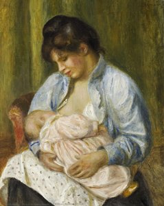 A Woman Nursing A Child — Pierre-auguste Renoir