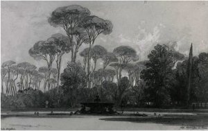 Villa Borghese, Rome — Edward Lear