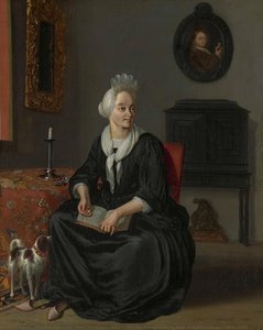 Anna De Hooghe (1645-1717). The Painter"s Fourth Wife, Ludolf Bakhuysen, 1693 - 1708 — Ludolf Backhuysen