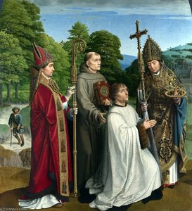 Canon Bernardijn Salviati And Three Saints — Gerard David
