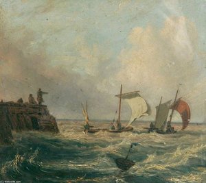 Seascape - — Alfred Stannard, Romanticism