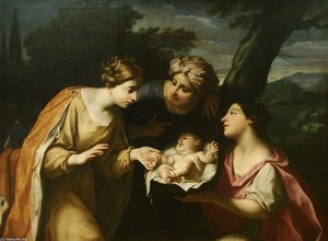 Moise Sauve Des Eaux, Tableau Attribue A Carlo Cignani