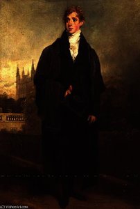 Portrait Of Henry Townley Standing In Academic Dress, Merton College, Oxford Possibly In — William Owen