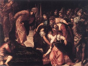 Esther Before Ahasuerus — Jacopo Tintoretto, Baroque Drama Light