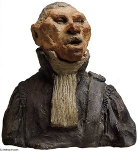 Jean Jacques Dupin, Terre Crue Coloriée Colored Raw Ground — Honoré Daumier