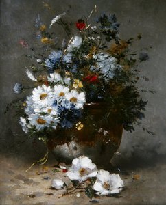Daisies And Cornflowers — Eugene Henri Cauchois
