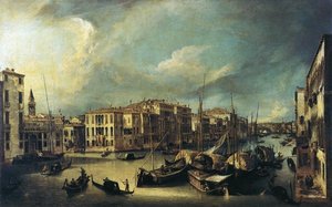 Grand Canal: Looking Northeast From Near The Palazzo Corner Spinelli To The Rialto Bridge — Canaletto