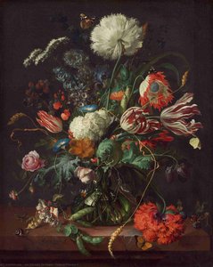 Vase Of Flowers 1 — Jan Davidszoon De Heem Or Johannes De Heem Or Johannes Van Antwerpen Or Jan Davidsz De Hem