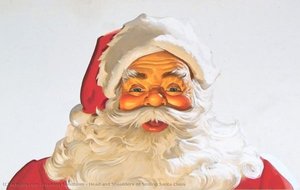 Head And Shoulders Of Smiling Santa Claus — Haddon Hubbard Sundblom